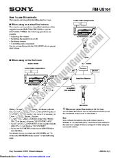 Ansicht RM-US104 pdf Primäres Benutzerhandbuch