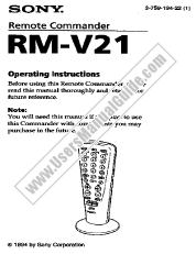 Visualizza RM-V21 pdf Manuale dell'utente principale