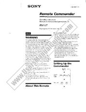 Ver RM-V7 pdf Manual de usuario principal