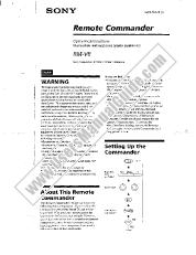 Ver RM-V8 pdf Manual de usuario principal