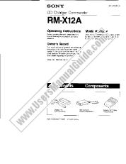 Ver RM-X12A pdf Manual de usuario principal