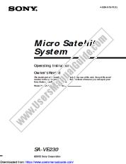 View SA-VE230 pdf Operating Instructions (SA-VE230 Speaker System)