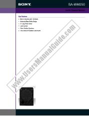 Ver SA-WM250 pdf Especificaciones de comercialización