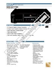 Voir SCD-XA777ES pdf Spécifications avec des fonctionnalités clés