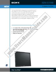 Vezi SDM-S75NB pdf Specificații Sheet