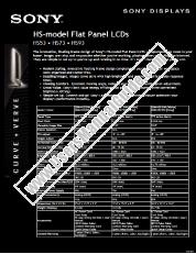 Vezi SDM-HS73/H pdf Diagramă comparație: HS-serie cu ecran plat LCD-uri