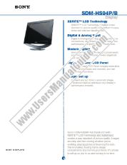 Ver SDM-HS94P pdf Especificaciones de comercialización