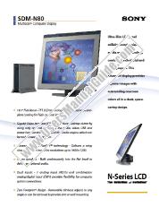 Voir SDM-N80 pdf Spécifications de marketing