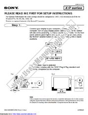 Voir SDM-P82 pdf Lisez d'abord les instructions de configuration