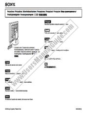 View SDM-S205FB pdf Connector Cover Precautions (English / Espanol / Le Francaise)