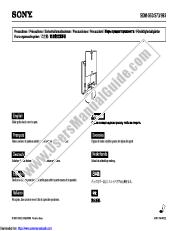 View SDM-S53/B pdf Precautions: opening back cover & adjusting tilt