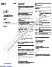View MZ-N707 pdf NetMD Simple Burner v1.1 - How to Install