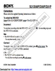 Voir SLV-D251P pdf Correction manuelle (pg.47: enregistrement programmé)