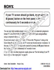 View SLV-D360P pdf Troubleshoot TV screen going blank