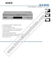 Ver SLV-N750 pdf Especificaciones de comercialización (SLVN750)
