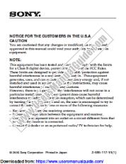 View SPK-HCA pdf Note & caution for U.S. customers