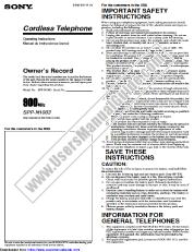 Vezi SPP-N1003 pdf Manual de utilizare primar