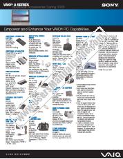 View VGN-A690 pdf Accessories: Spring 2005 A-series