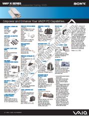 View PCG-K45 pdf Accessories: Spring 2005 K-series