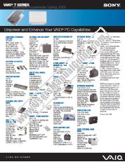 View VGN-T250P pdf Accessories: Spring 2005 T-series