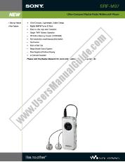 Ver SRF-M97 pdf Especificaciones del producto