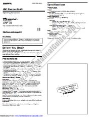 Voir SRF-56 pdf Mode d'emploi (manuel primaire)