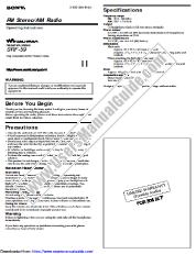 Voir SRF-59 pdf Mode d'emploi (manuel primaire)