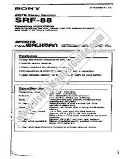 Visualizza SRF-88 pdf Istruzioni per l'uso (manuale principale)