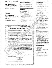 Voir SRF-H5 pdf Mode d'emploi (manuel primaire)