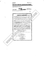 Voir SRF-M78 pdf Mode d'emploi (manuel primaire)