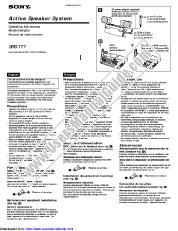 Ver SRS-T77 pdf Instrucciones de operación