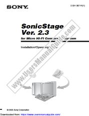 Ver CMT-HPZ9 pdf Instrucciones de SonicStage v2.3 (micro)