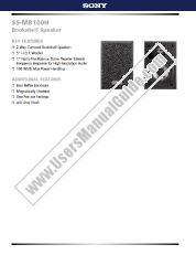 Ver SS-MB100H pdf Características clave