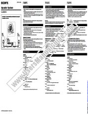 Ansicht SS-MB105 pdf Lautsprechersystemanleitung (primäres Handbuch)