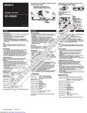 Vezi SS-X30ED pdf Instrucțiuni sistem de boxe (manual primar)