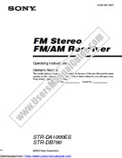 View STR-DA1000ES pdf Operating Instructions (STRDA1000ES)