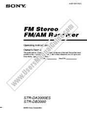 View STR-DA2000ES pdf Operating Instructions  (primary manual)