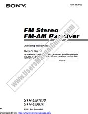 Vezi STR-DB870 pdf Instrucțiuni de operare (manual primar)