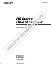 View STR-SE501 pdf Operating Instructions (Receiver)