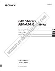 Ver STR-DE805G pdf manual de instrucciones