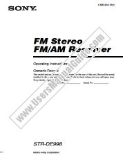 Vezi STR-DE998 pdf Instrucțiuni de operare