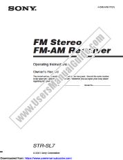 Vezi STR-SL7 pdf Instrucțiuni de operare (manual primar)