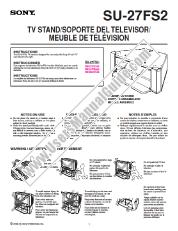 Voir KV-27FS200 pdf Instructions: meuble TV (manuel primaire)