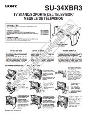 Ver KV-34XBR910 pdf Instrucciones: soporte de TV (manual principal)
