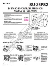 Voir KV-36FS100 pdf Instructions: meuble TV (manuel primaire)