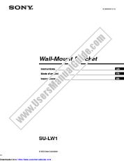 View KLV-30XBR900 pdf SU-LW1 Wall Mount Bracket Instructions