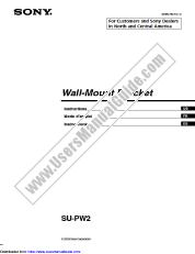 View KDL-V40XBR1 pdf SU-PW2 Wall-Mount Bracket Instructions