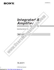 Vezi TA-AV571 pdf Instrucțiuni de operare