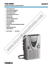 Ver TCM-400DV pdf Especificaciones de comercialización