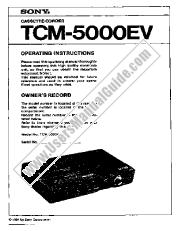 View TCM-5000EV pdf Operating Instructions  (primary manual)